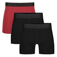 Boxershorts Rick (3-Pack) - Black/Black/Red